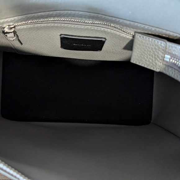 All Saints Kita Leather Stormy Grey Double Strap Crossbody Bag Nwt ❤️ - Picture 12 of 12